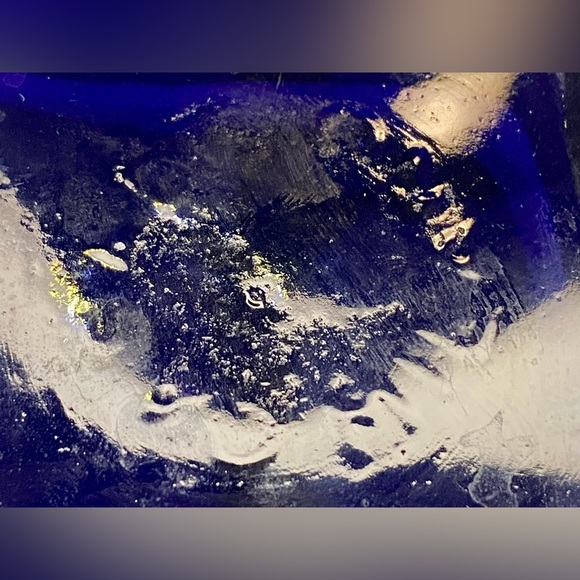 Pier 1 Italy Cobalt Blue Glass Spaghetti Jar Casadis Milano Bail Trigger Vintage - Picture 10 of 11